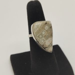 Semi Precious Stone Silver Ring